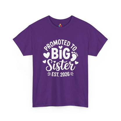Promoted To Big Sister Est 2026 T-Shirt – Big Sister Gift | TEEZOCA 
