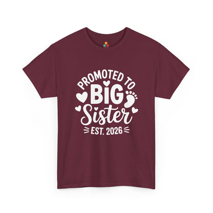 Promoted To Big Sister Est 2026 T-Shirt – Big Sister Gift | TEEZOCA 