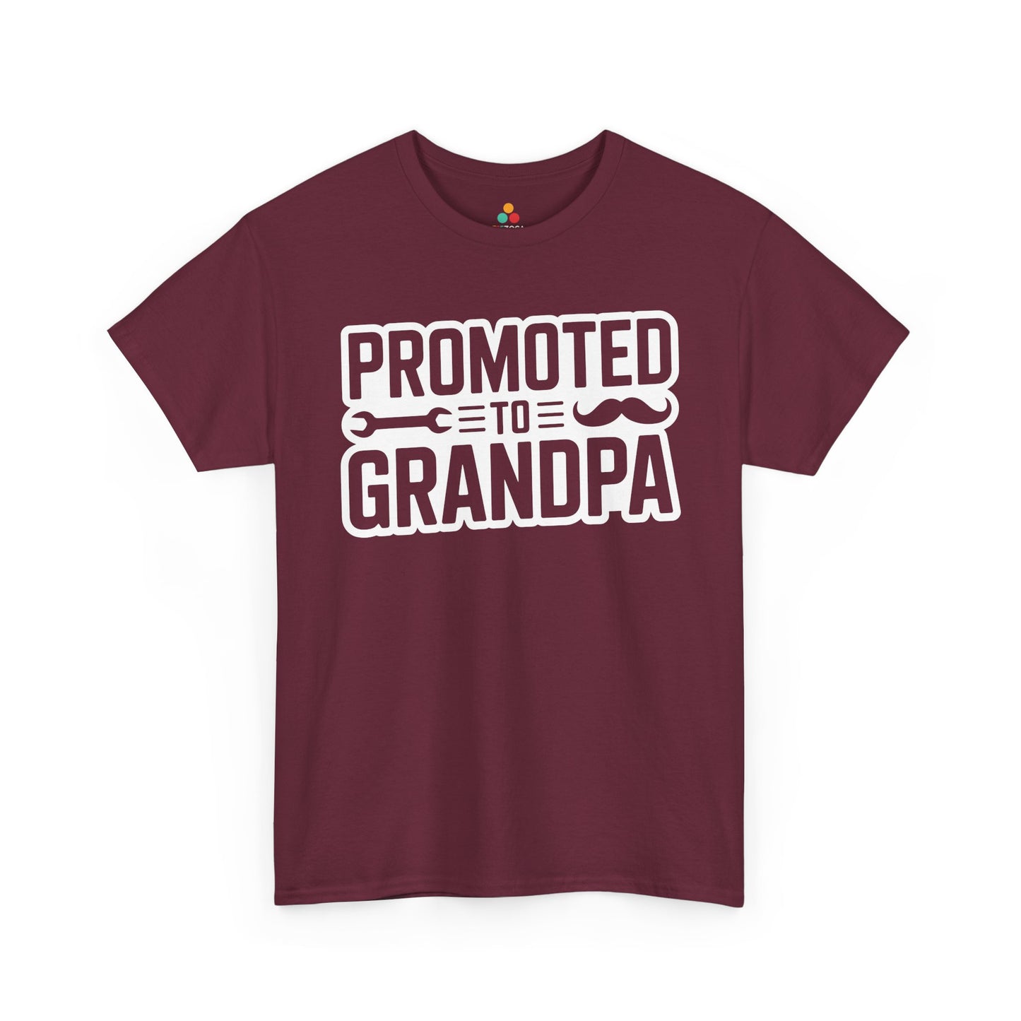 Promoted To Grandpa Unisex T-shirt Funny Dad Upgrade Gift | TEEZOCA grandfather promotion quote Unisex T-shirt statement print