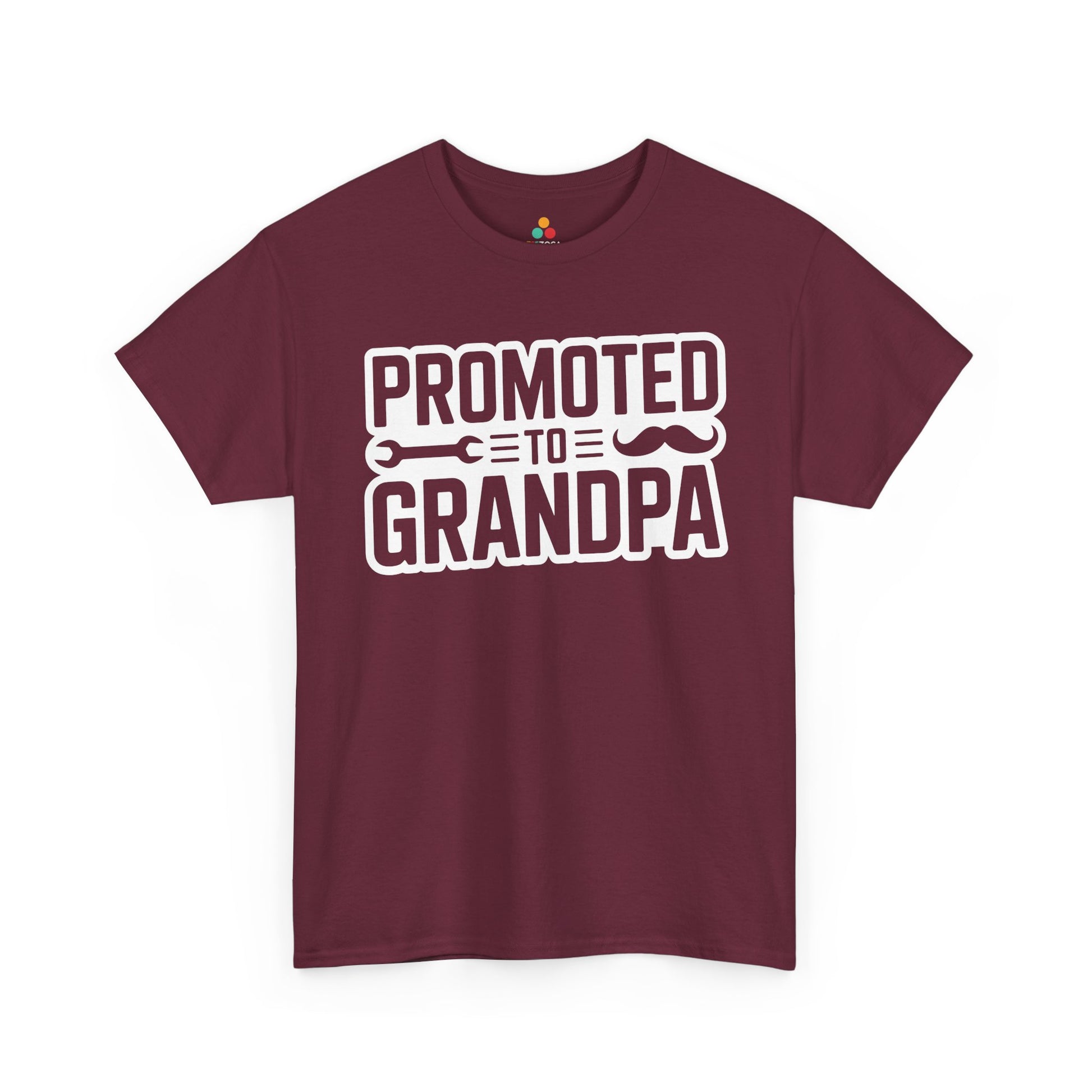 Promoted To Grandpa Unisex T-shirt Funny Dad Upgrade Gift | TEEZOCA grandfather promotion quote Unisex T-shirt statement print