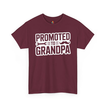 Promoted To Grandpa Unisex T-shirt Funny Dad Upgrade Gift | TEEZOCA grandfather promotion quote Unisex T-shirt statement print