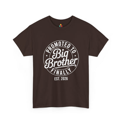 Promoted to Big Brother Finally Est. 2026 T-Shirt – Funny Big Bro Tee | TEEZOCA 