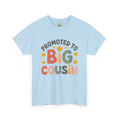 Promoted to Big Cousin Graphic T-Shirt – Cute Retro Tee for New Big Cousins and Family Announcements | TEEZOCA 
