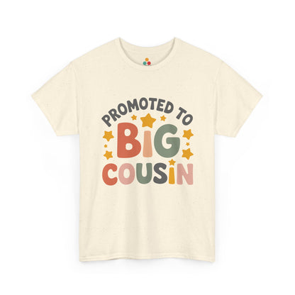 Promoted to Big Cousin Graphic T-Shirt – Cute Retro Tee for New Big Cousins and Family Announcements | TEEZOCA 