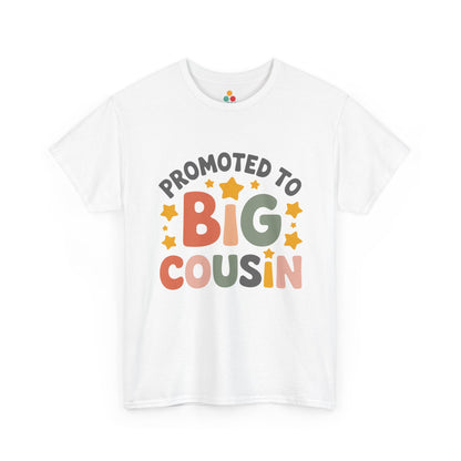 Promoted to Big Cousin Graphic T-Shirt – Cute Retro Tee for New Big Cousins and Family Announcements | TEEZOCA 