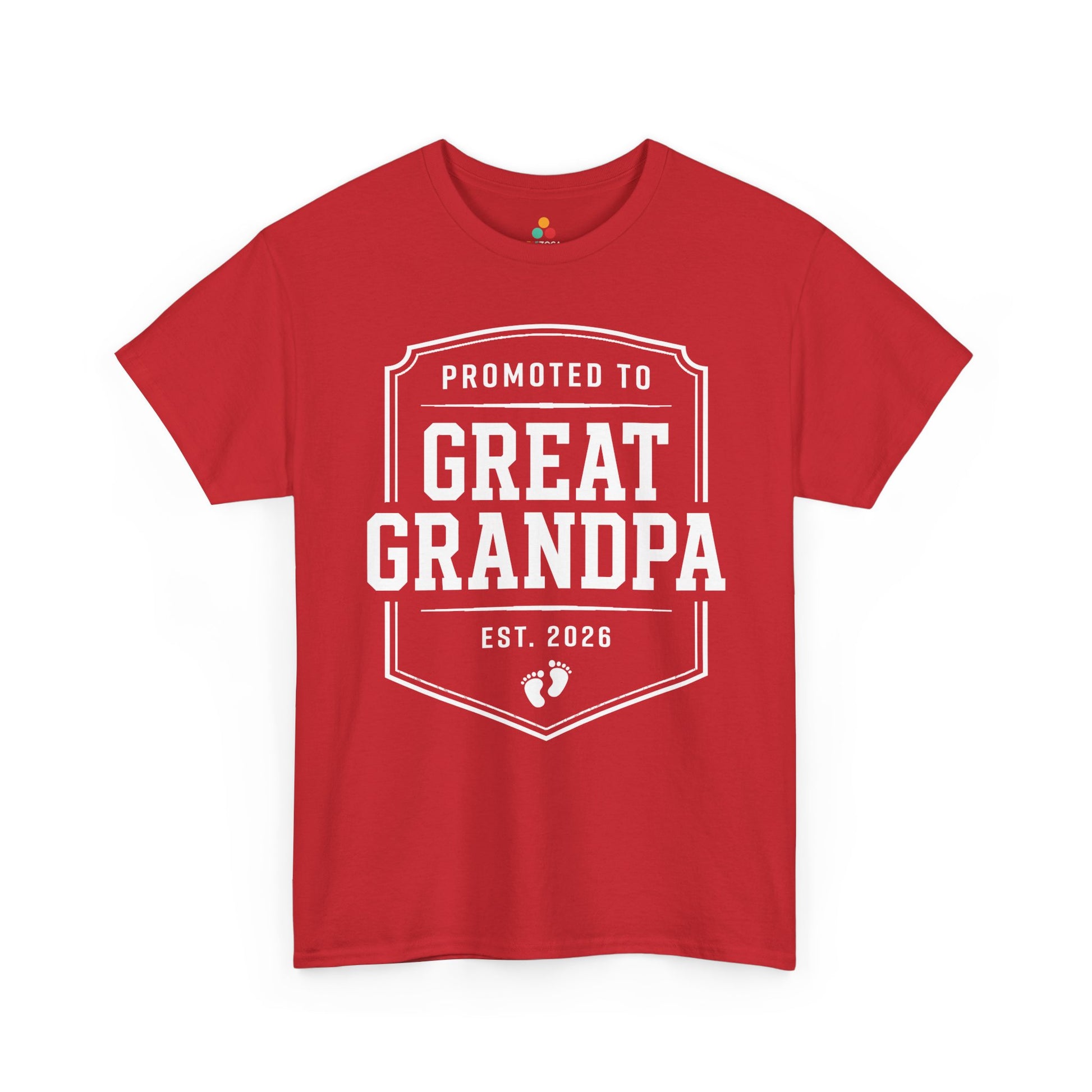 Promoted to Great Grandpa 2026 Funny Gift Unisex T-shirt | TEEZOCA 