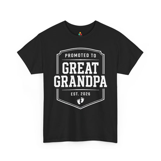 Promoted to Great Grandpa 2026 Funny Gift Unisex T-shirt | TEEZOCA 