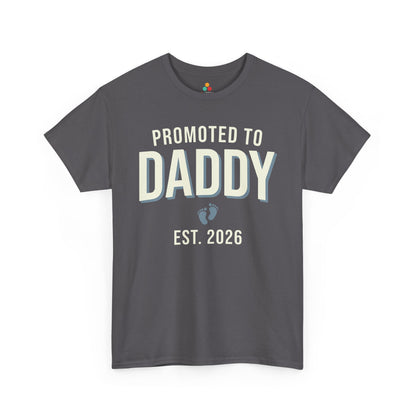 Promoted to Daddy 2026 Unisex T-shirt New Dad Announcement Gift | TEEZOCA 