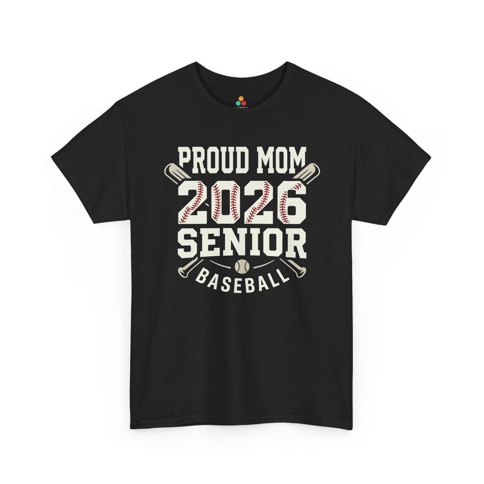 Proud Mom Senior 2026 Baseball Shirt Gift Unisex T-shirt | TEEZOCA Unisex T-shirt with Proud Mom Senior 2026 Baseball Shirt design, varsity lettering, stitched numbers, bats, and baseball graphic.
