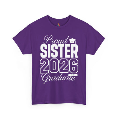 Proud Sister Class of 2026 Unisex T-shirt Graduation Gift Shirt | TEEZOCA 