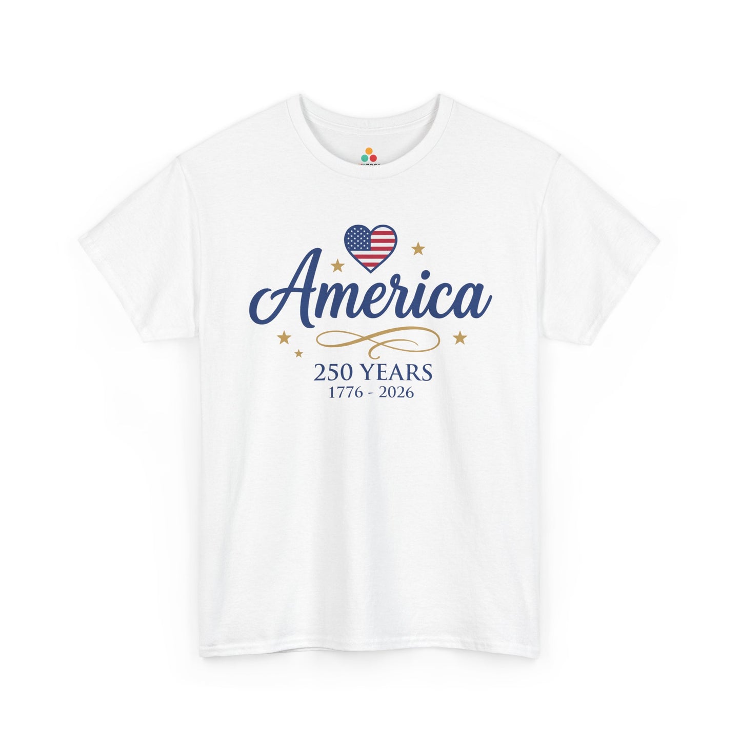 Proud To Be American Shirt America 250 Years Heart T-shirt Gift | TEEZOCA 