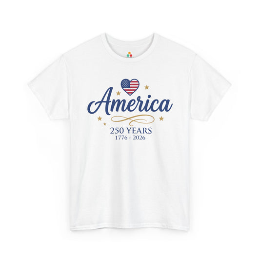 Proud To Be American Shirt America 250 Years Heart T-shirt Gift | TEEZOCA 
