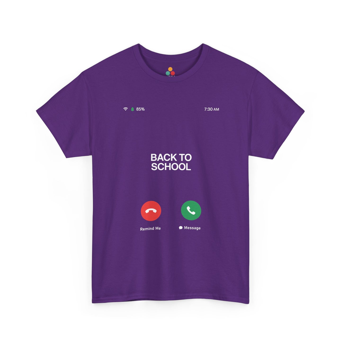 Purple Back To School Phone Reminder Sarcastic T-Shirt – Funny Teacher Tee