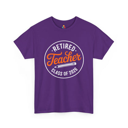 Purple Retired Teacher Class of 2026 Funny T‑Shirt – TEEZOCA Educator Gift TEEZOCA