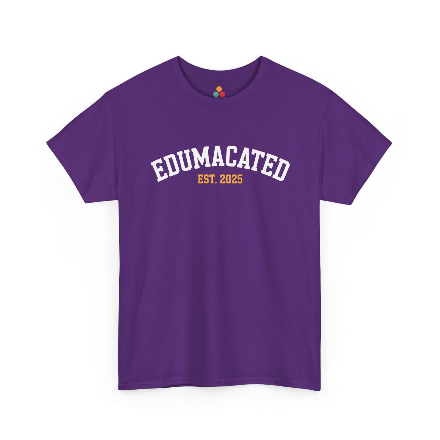 Purple TEEZOCA Edumacated Est. 2025 funny Class of 2025 shirt.