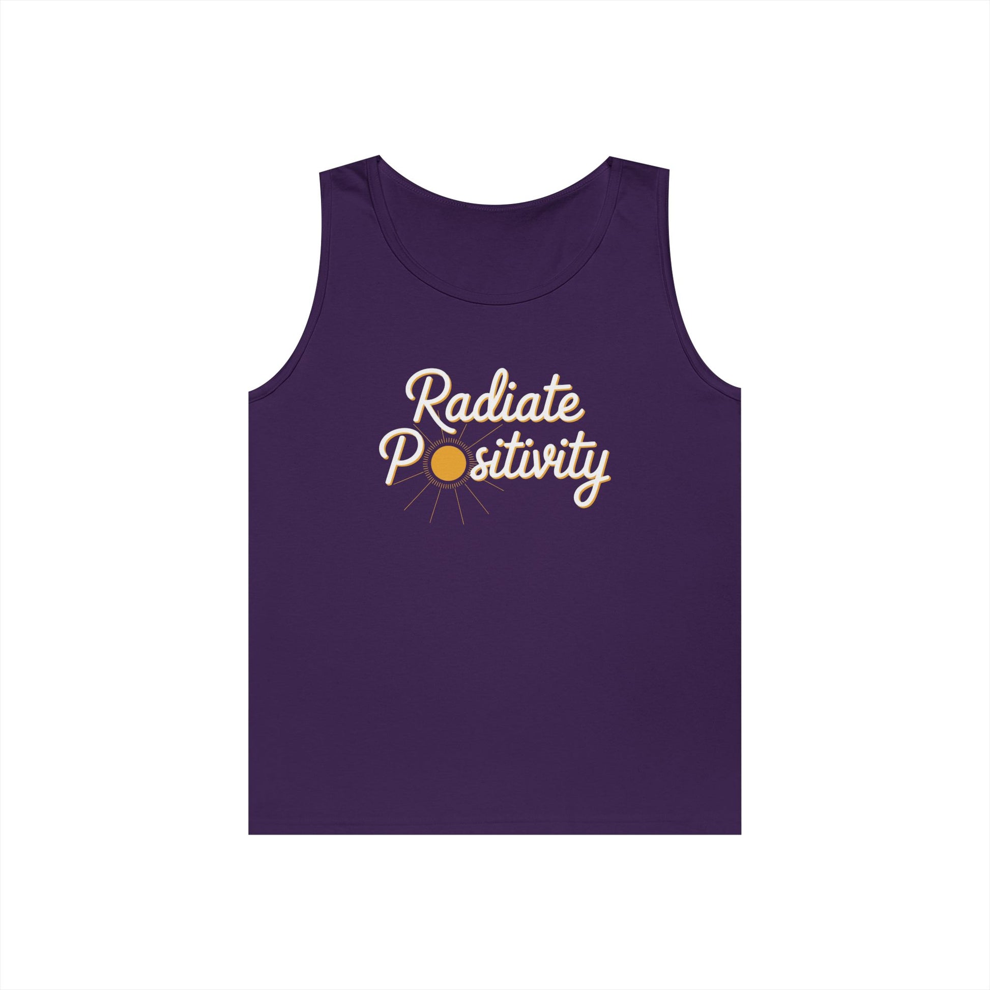Radiate Positivity Unisex Tank Top for Uplifting Vibes and Everyday Streetwear | TEEZOCA minimalist Unisex Tank Top with sunshine inspired positivity artwork