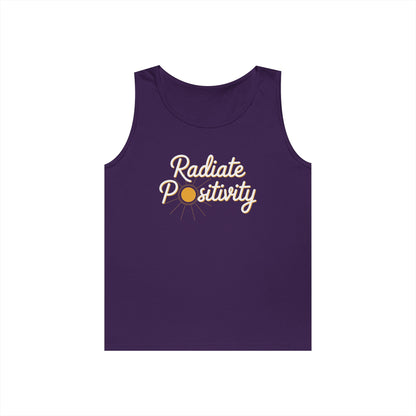 Radiate Positivity Unisex Tank Top for Uplifting Vibes and Everyday Streetwear | TEEZOCA minimalist Unisex Tank Top with sunshine inspired positivity artwork