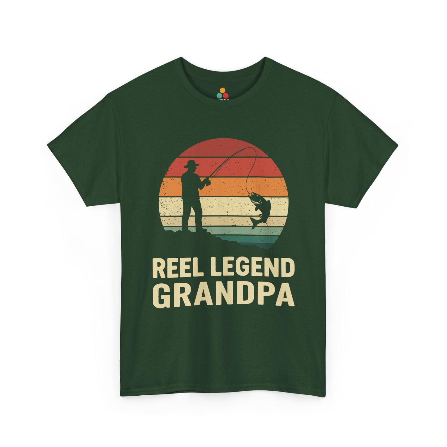 Reel Legend Grandpa T-Shirt – Retro Fishing Gift for Grandfather | TEEZOCA 