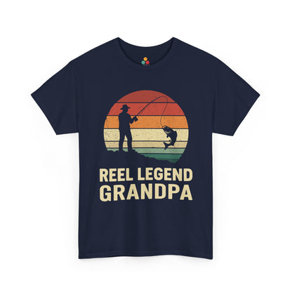 Reel Legend Grandpa T-Shirt – Retro Fishing Gift for Grandfather | TEEZOCA 