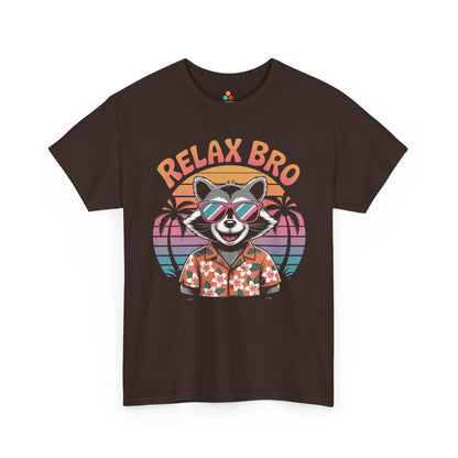 Relax Bro Raccoon Sunset Vibes Unisex T-shirt | TEEZOCA 
