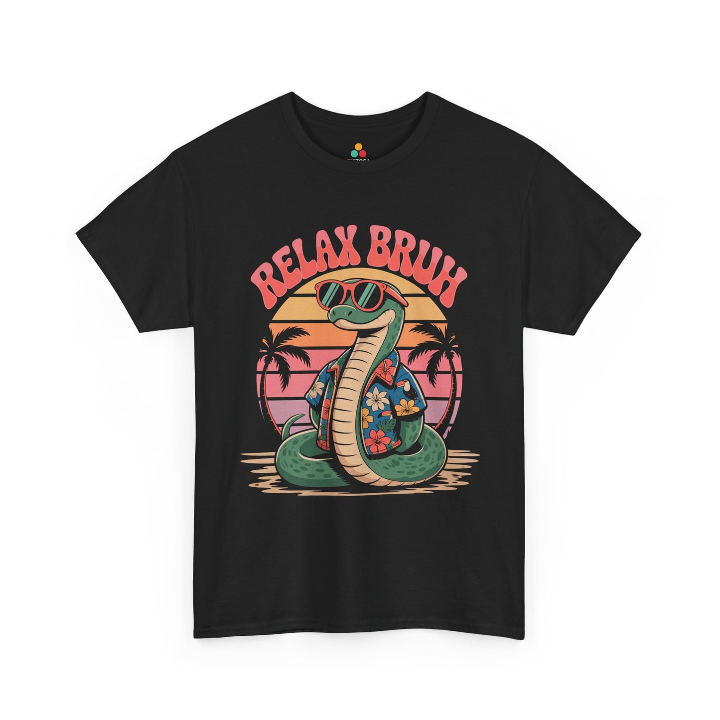 Relax Bruh Snake Vintage Tropical Cobra Graphic T-Shirt | TEEZOCA 