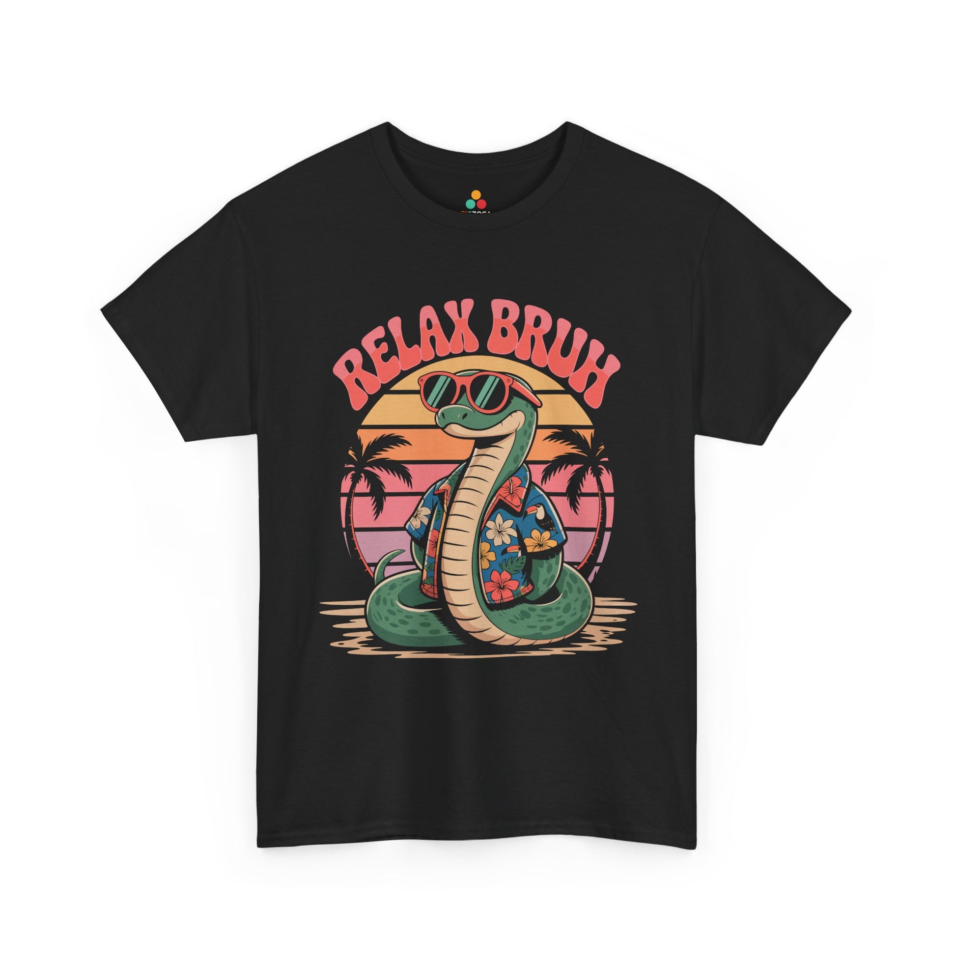 Relax Bruh Snake Vintage Tropical Cobra Graphic T-Shirt | TEEZOCA 