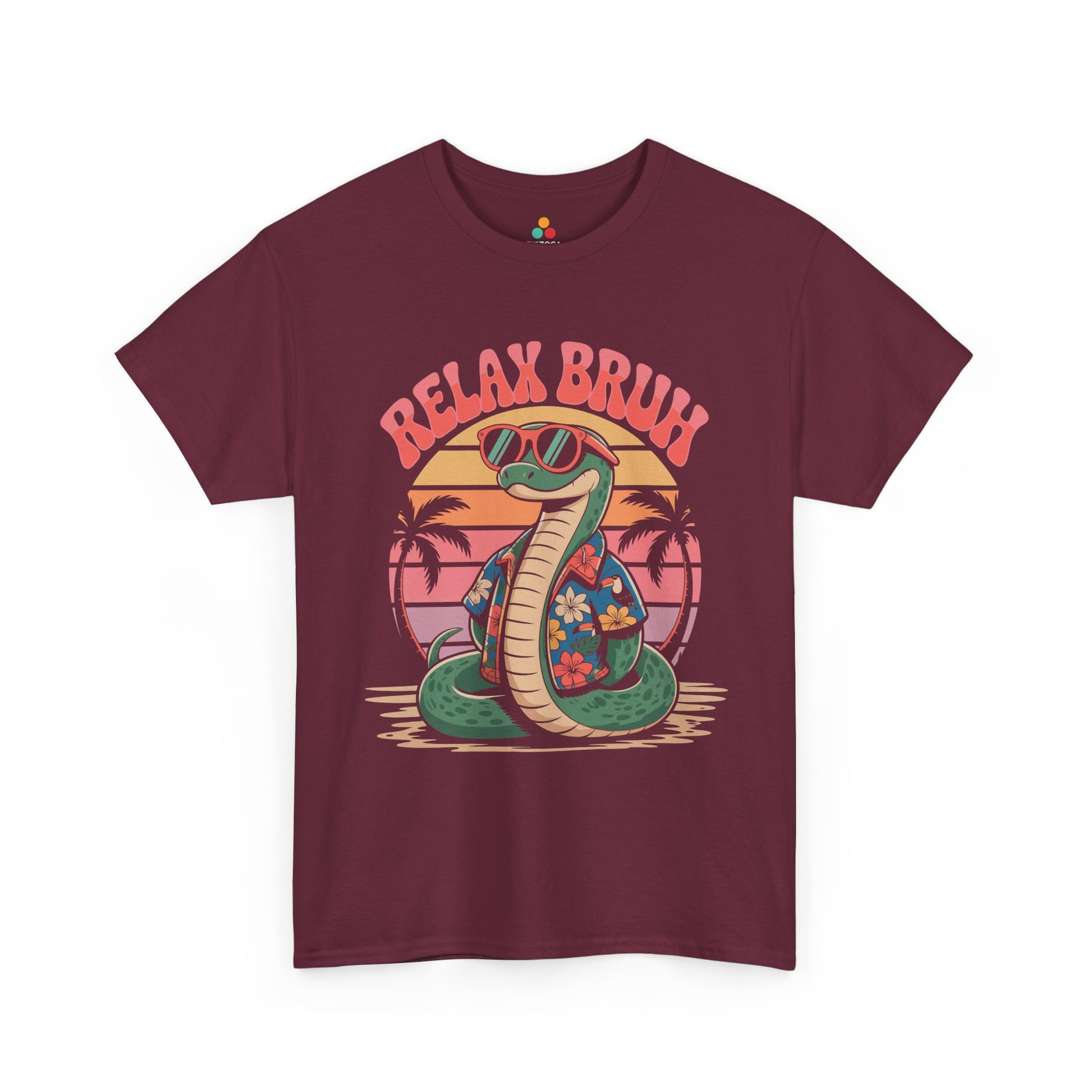 Relax Bruh Snake Vintage Tropical Cobra Graphic T-Shirt | TEEZOCA 