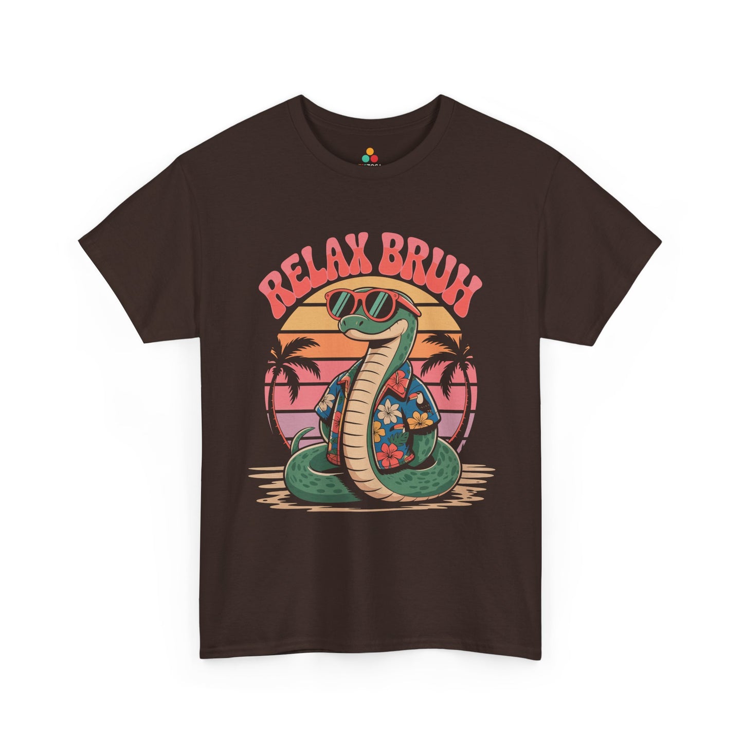 Relax Bruh Snake Vintage Tropical Cobra Graphic T-Shirt | TEEZOCA 