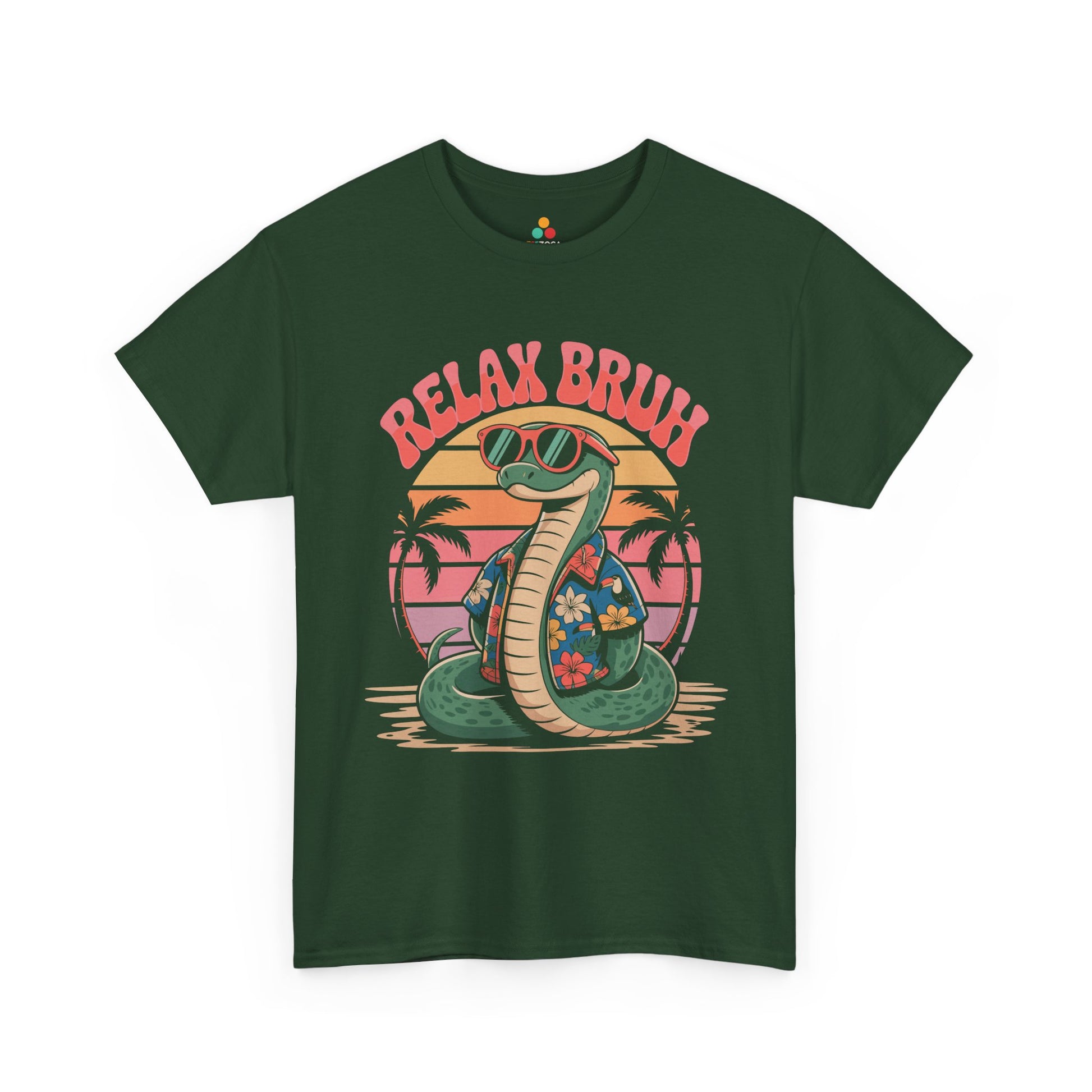 Relax Bruh Snake Vintage Tropical Cobra Graphic T-Shirt | TEEZOCA 