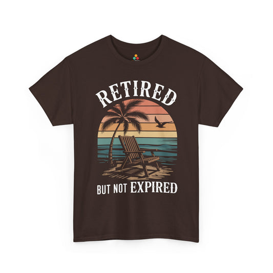Retired But Not Expired Funny Retirement Lifestyle Unisex T-shirt | TEEZOCA retired but not expired Unisex T-shirt beach design