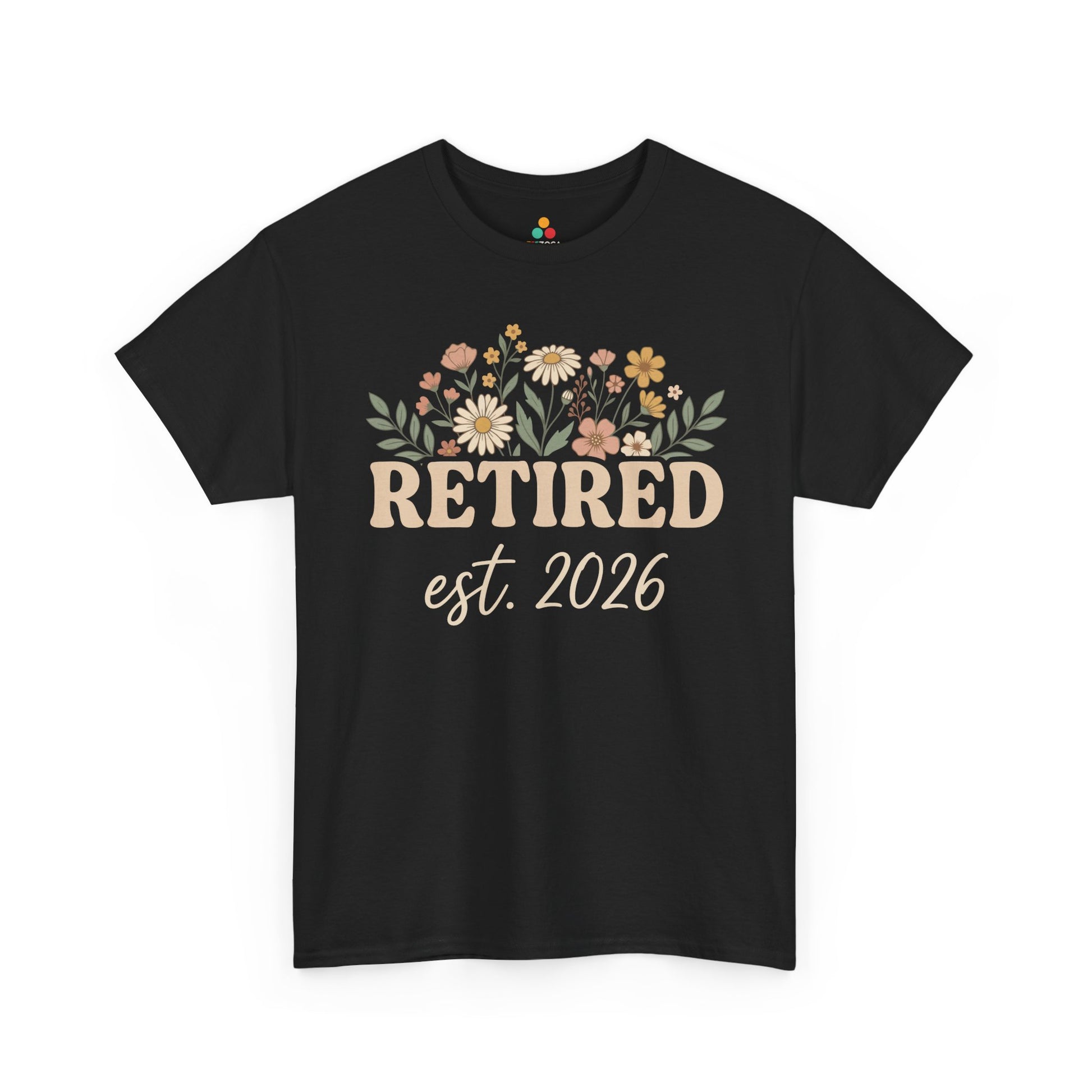Retired Est 2026 Floral Unisex T-shirt Aesthetic Retirement Gift Shirt | TEEZOCA 