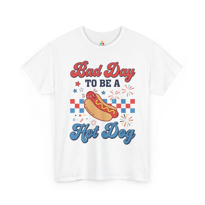 Retro 4th of July Shirt Bad Day To Be A Hot Dog T-shirt Gift | TEEZOCA 
