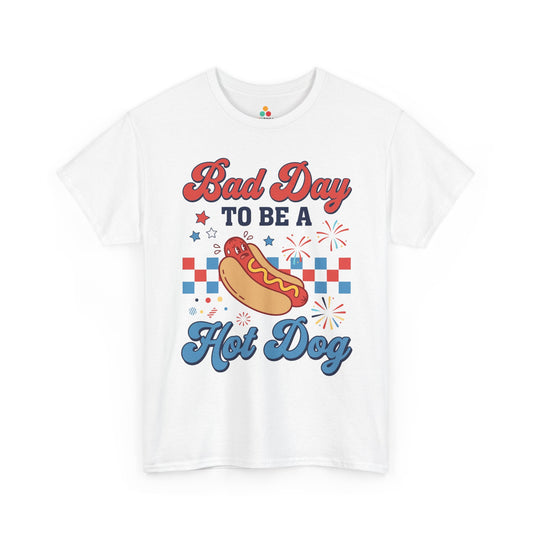 Retro 4th of July Shirt Bad Day To Be A Hot Dog T-shirt Gift | TEEZOCA 