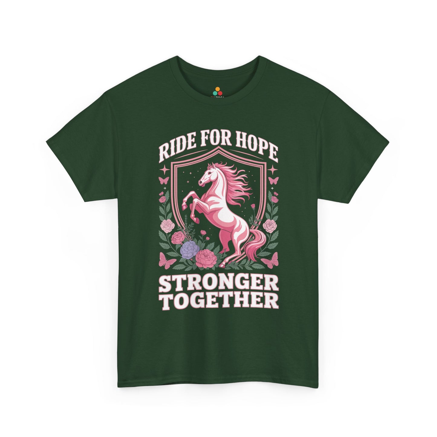 Ride for Hope Stronger Together Breast Cancer Awareness Unisex T-shirt | TEEZOCA 
