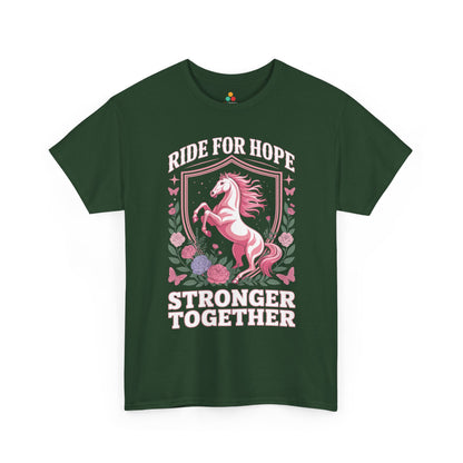 Ride for Hope Stronger Together Breast Cancer Awareness Unisex T-shirt | TEEZOCA 