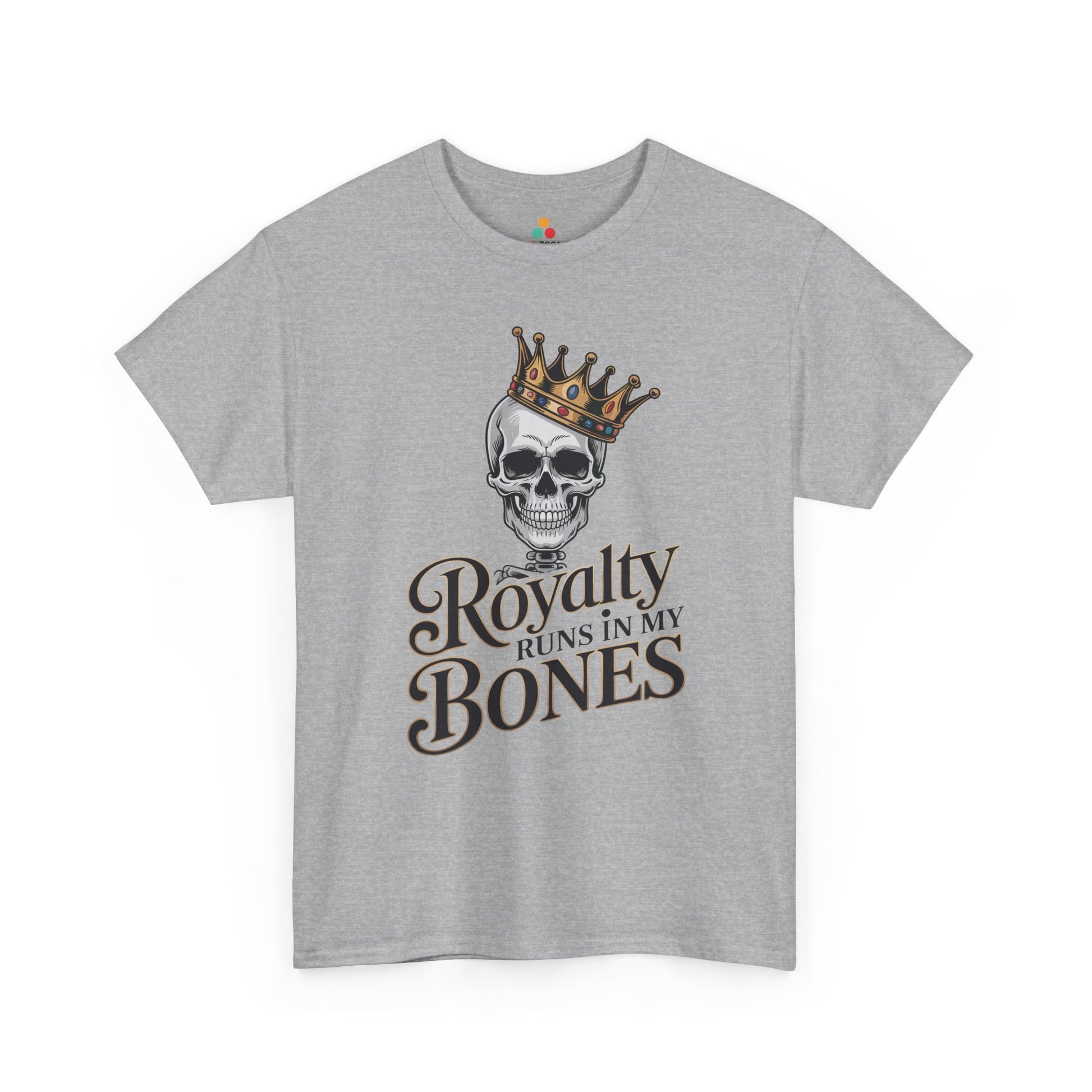 Royalty Runs in My Bones Skull Crown Graphic Unisex T-shirt | TEEZOCA 
