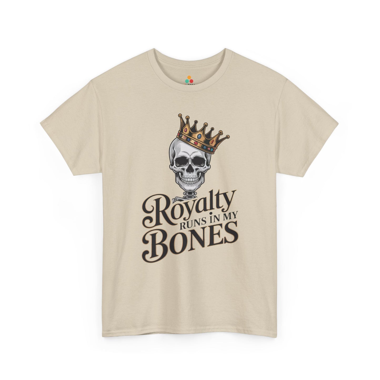 Royalty Runs in My Bones Skull Crown Graphic Unisex T-shirt | TEEZOCA 