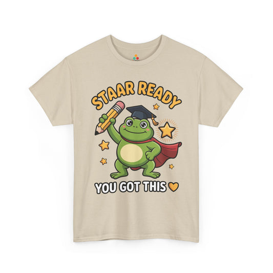 STAAR Test Shirt Cute Frog Ready Graphic Unisex T-shirt | TEEZOCA 