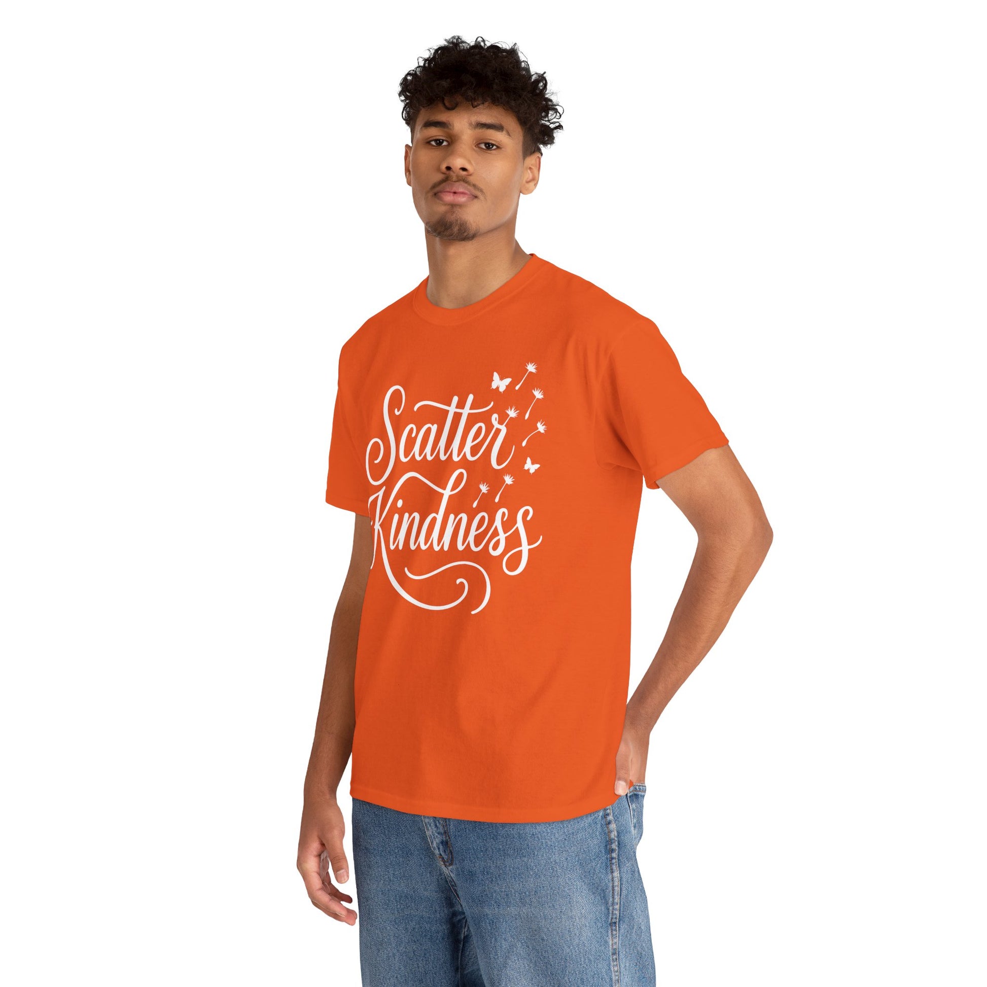 Scatter Kindness Unity Day Orange Anti-Bullying Unisex T-shirt | TEEZOCA Be Kind Unity Day Unisex T-shirt featuring Scatter Kindness script artwork