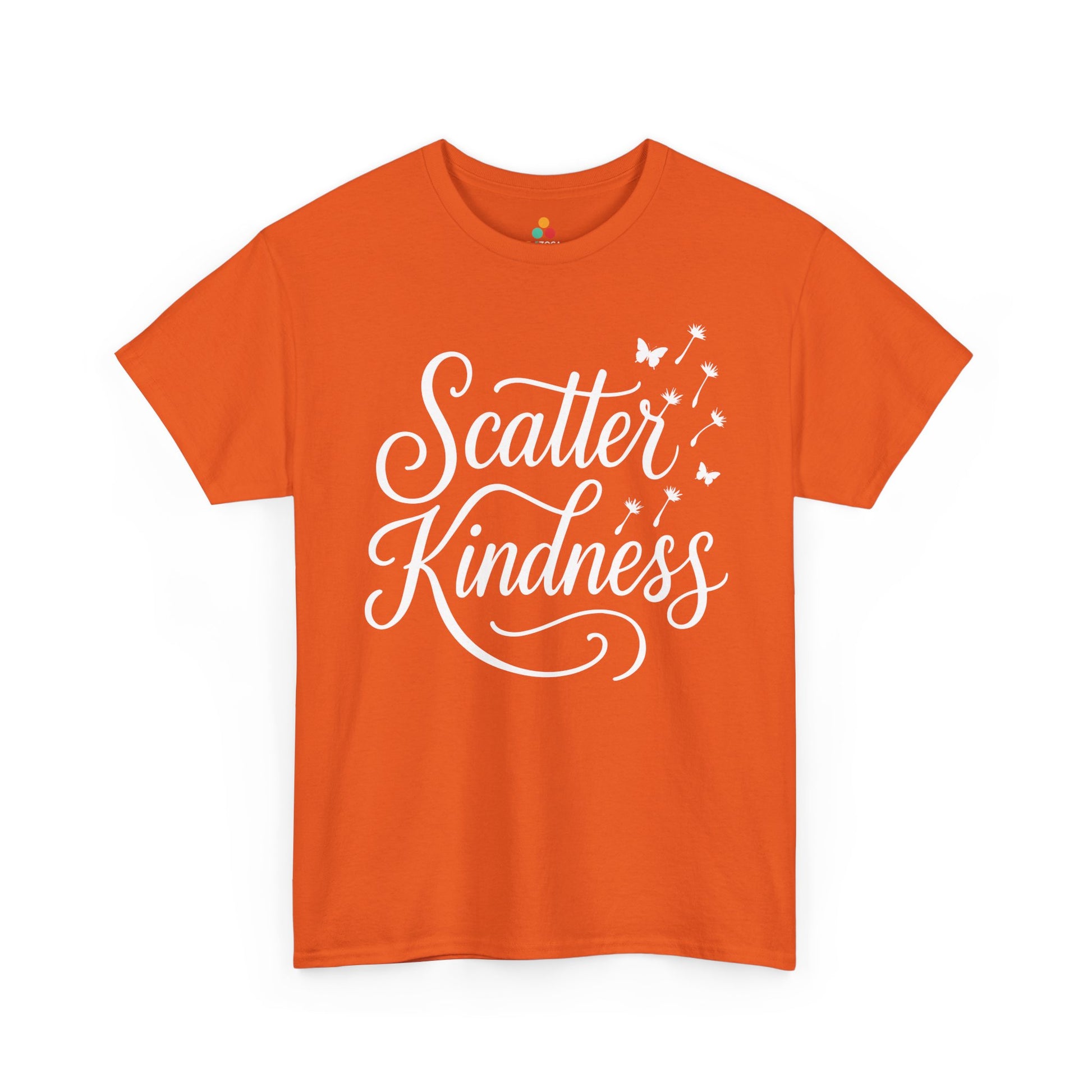 Scatter Kindness Unity Day Orange Anti-Bullying Unisex T-shirt | TEEZOCA Scatter Kindness Unity Day Unisex T-shirt with dandelion and butterfly design