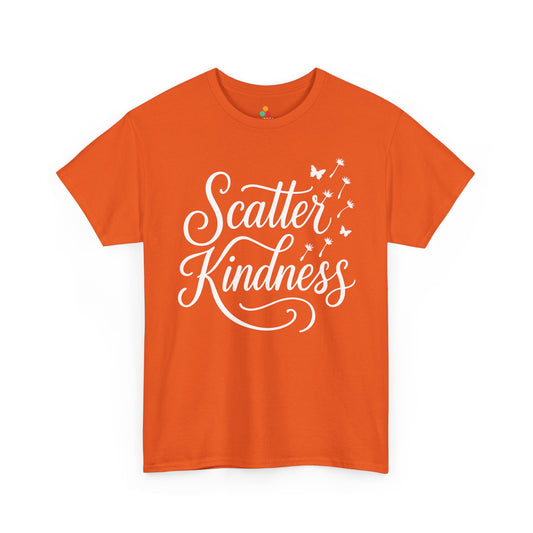 Scatter Kindness Unity Day Orange Anti-Bullying Unisex T-shirt | TEEZOCA Scatter Kindness Unity Day Unisex T-shirt with dandelion and butterfly design