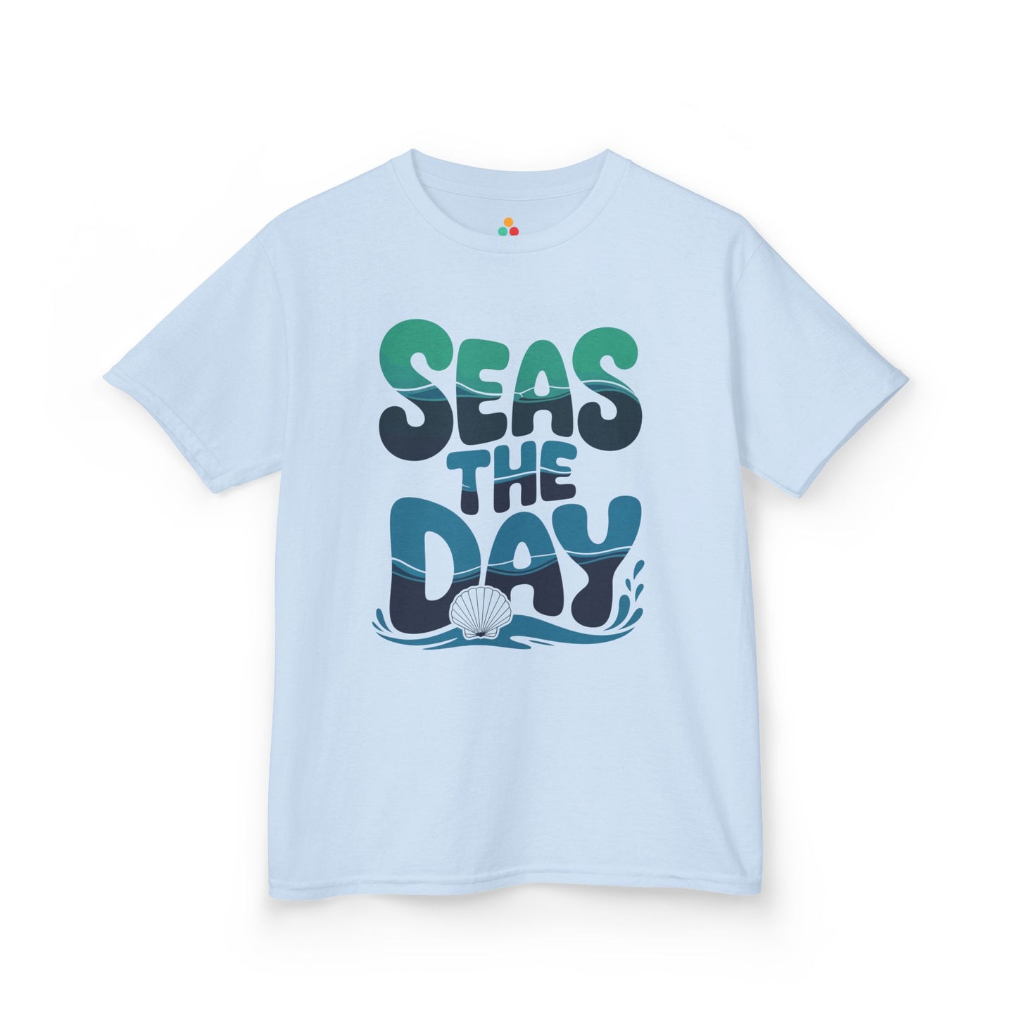 Seas The Day Ocean Wave Graphic Kids T-shirt | TEEZOCA Seas The Day ocean wave Kids T-shirt