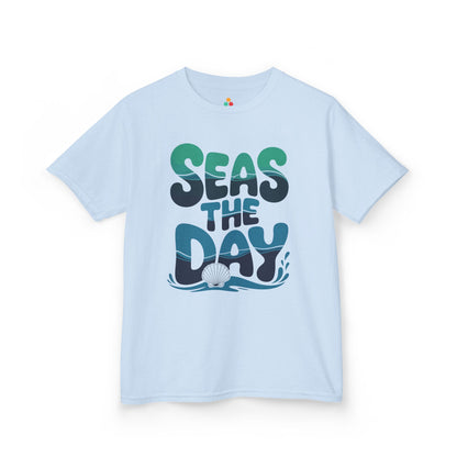Seas The Day Ocean Wave Graphic Kids T-shirt | TEEZOCA Seas The Day ocean wave Kids T-shirt
