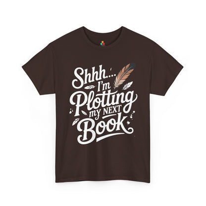 Shhh I'm Plotting My Next Book Unisex T-shirt for Readers | TEEZOCA Shhh I’m Plotting My Next Book Unisex T-shirt for writers