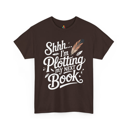 Shhh I'm Plotting My Next Book Unisex T-shirt for Readers | TEEZOCA Shhh I’m Plotting My Next Book Unisex T-shirt for writers
