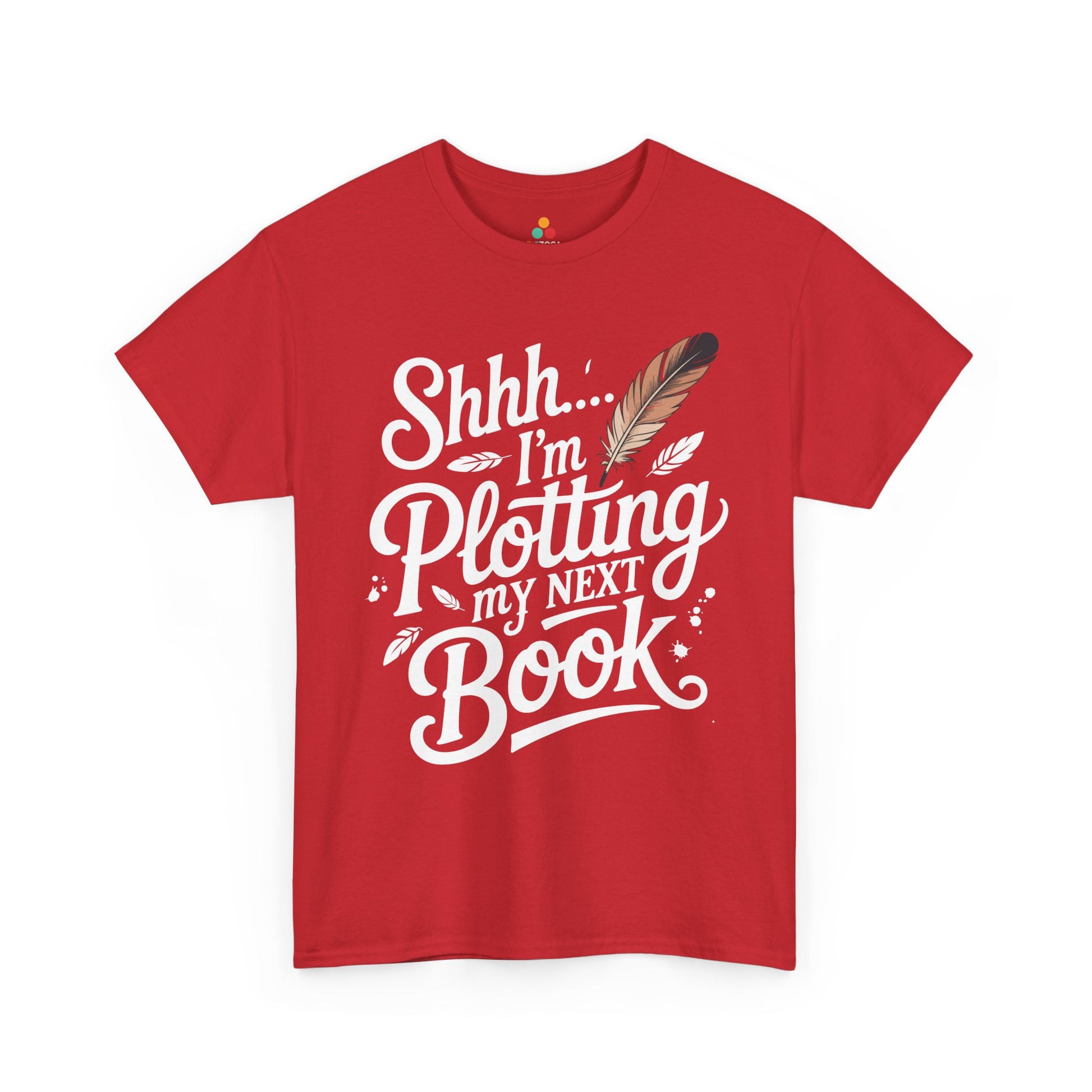 Shhh I'm Plotting My Next Book Unisex T-shirt for Readers | TEEZOCA writer humor typography Unisex T-shirt streetwear style