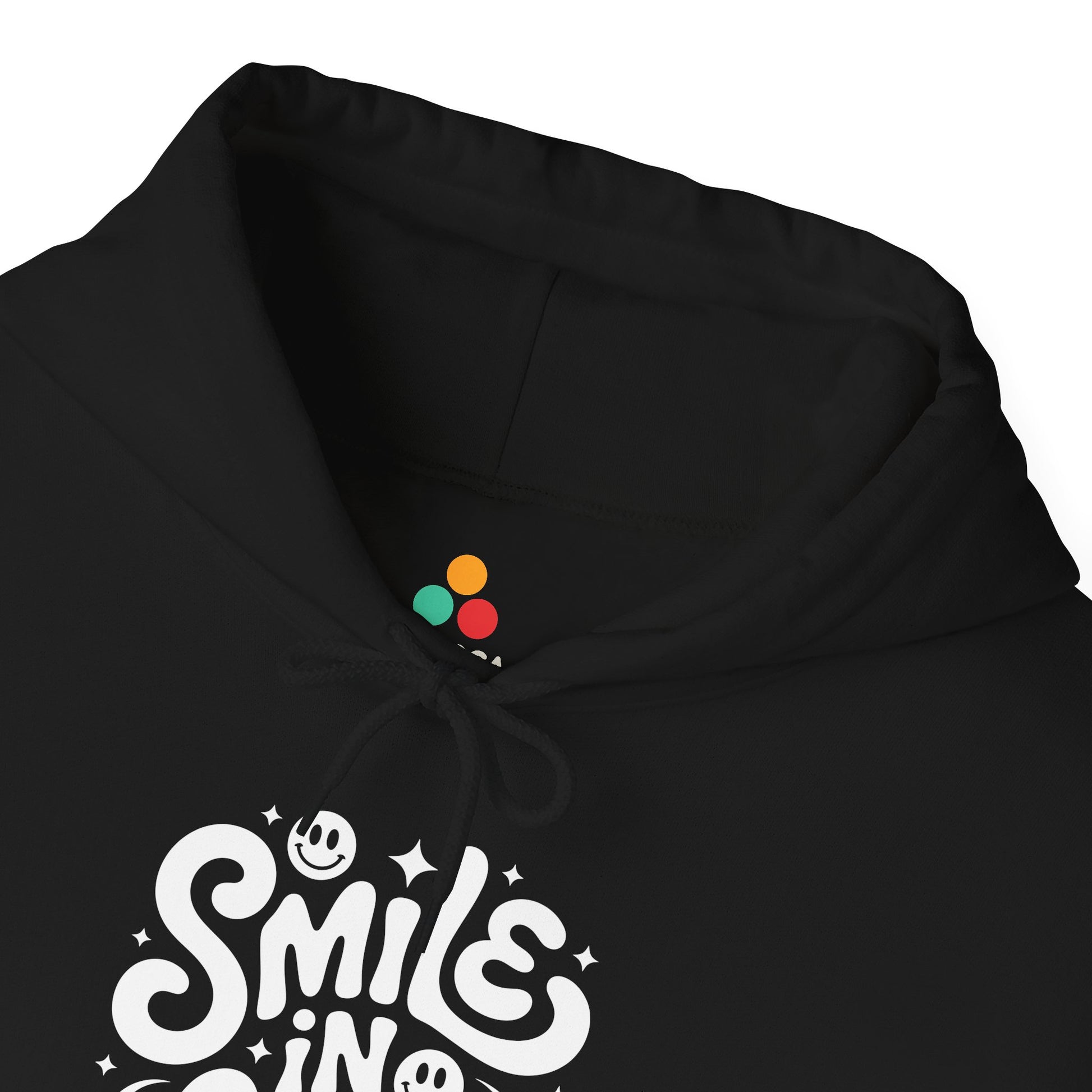 Smile In Life Positive Typography Unisex Heavy Blend Hoodie | TEEZOCA - TEEZOCA smile in life typography Unisex Heavy Blend Hoodie with positive message