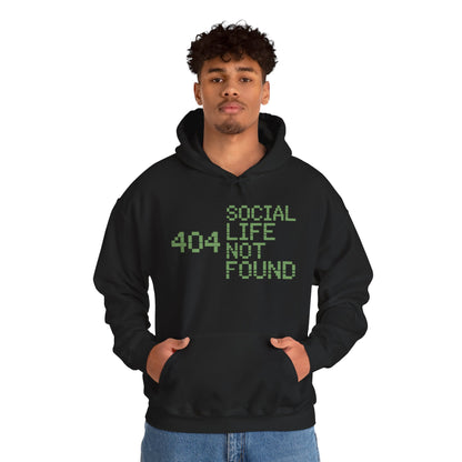 Social Life Not Found Unisex Heavy Blend Hoodie | TEEZOCA pixel style Social Life Not Found Unisex Heavy Blend Hoodie