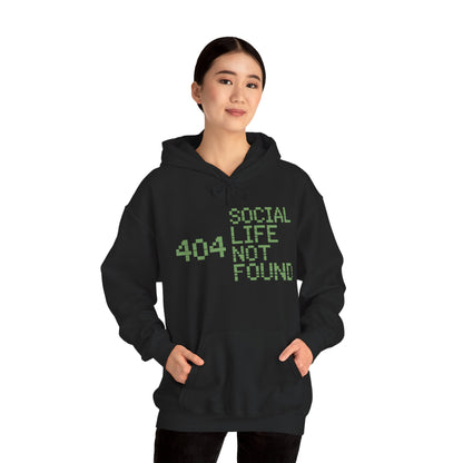 Social Life Not Found Unisex Heavy Blend Hoodie | TEEZOCA retro digital Social Life Not Found Unisex Heavy Blend Hoodie