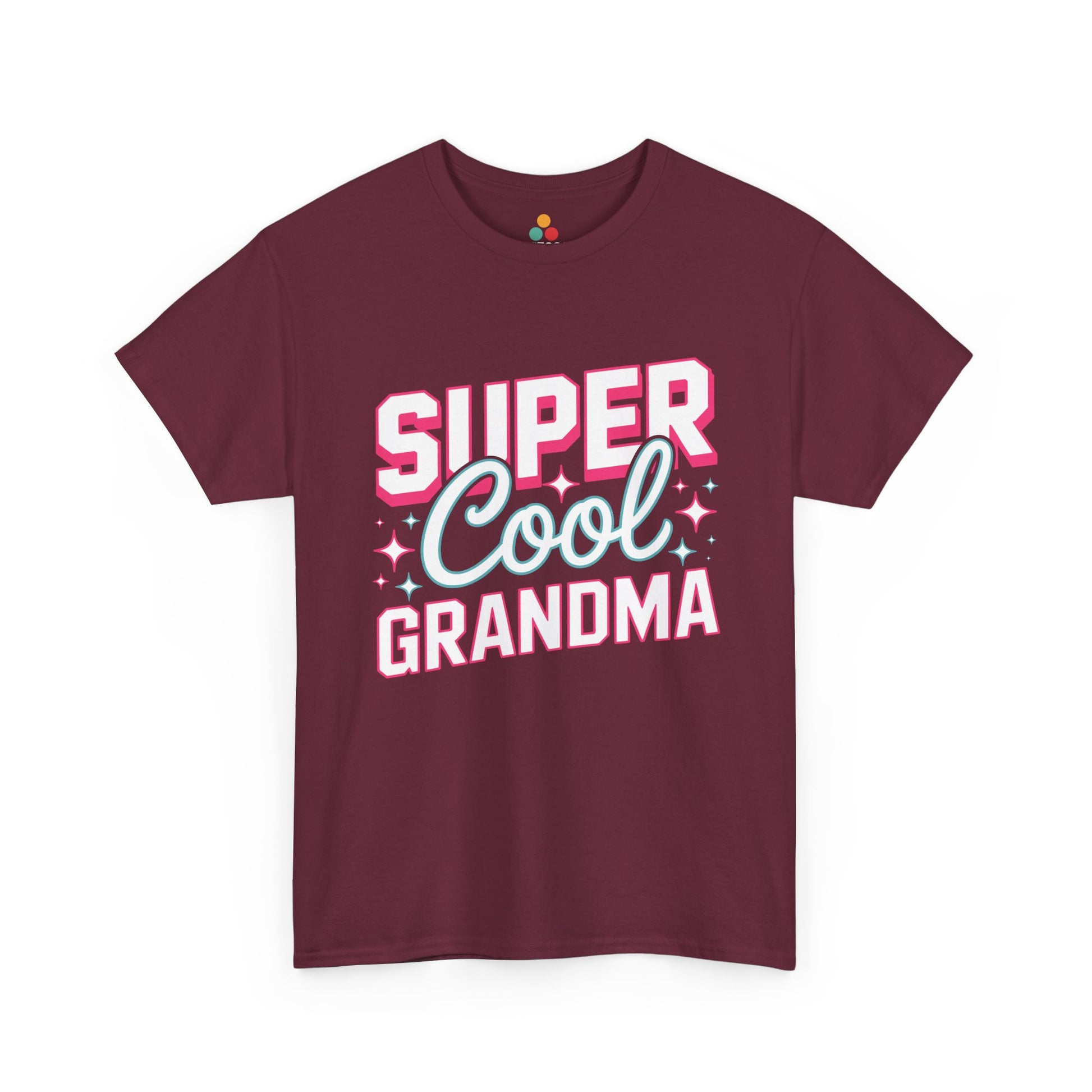 Super Cool Grandma Maroon T‑Shirt – Funny Cool Grandma Gift Tee | TEEZOCA 